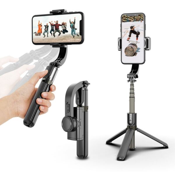 L08 Mobile Phone Stabilizer Anti-Shake Selfie Stick Tripod 3 in 1 With Remote