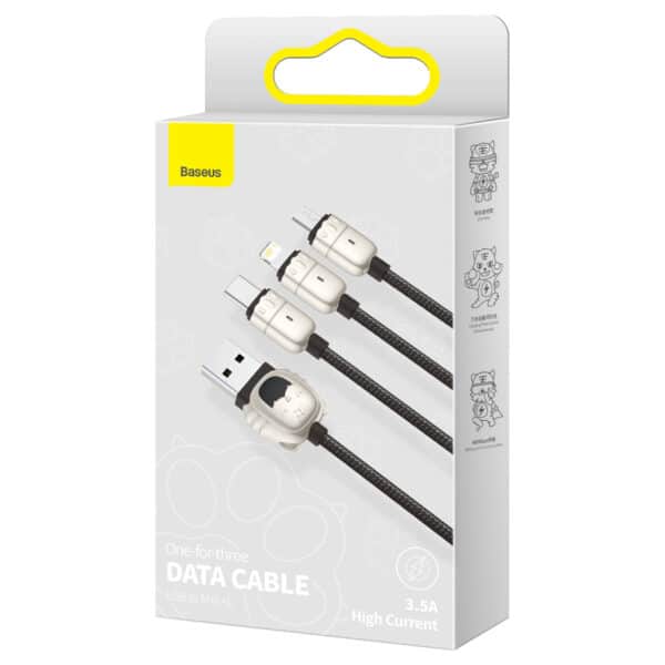 Baseus One-for-Three Data Cable USB to M+L+C (CASX010009) - Image 3