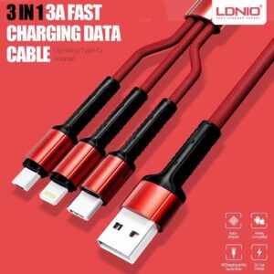 LDNIO LC93 3-in-1 Fast Charging Data Cable