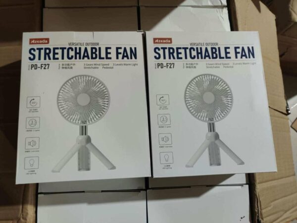 AZEADA PD-F27 Rechargeable Fan with Tripod Stand - Image 2