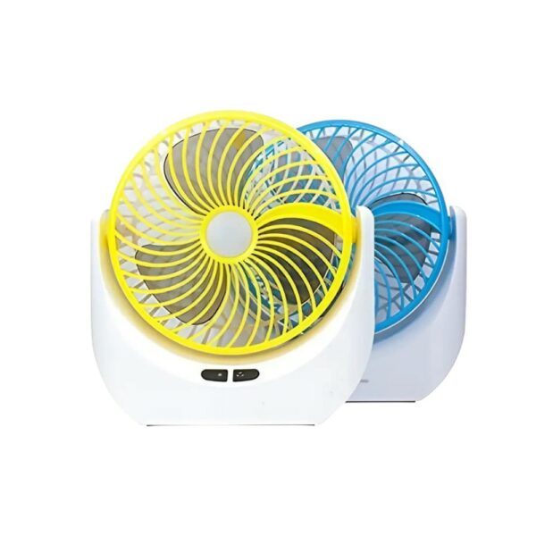 JY Super JY-1880 Lithium Rechargeable Mini Table Fan with LED Light