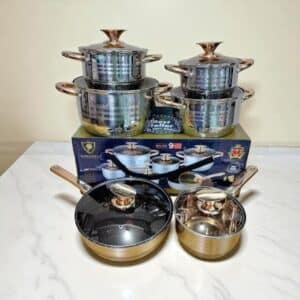 Kaisa Villa KV-6618 12pcs Stainless Steel Cookware Set with 9-Layer Induction Base